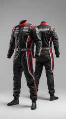 GKS-V2  Black and Red Custom Go Kart Racing Suit