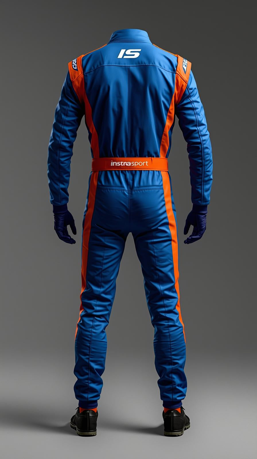 GKS-V2  Blue and Orange Custom Go Kart Racing Suit