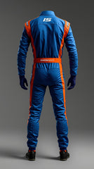 GKS-V2  Blue and Orange Custom Go Kart Racing Suit