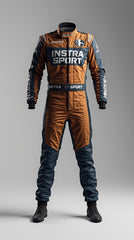 GKS-V2  Orange and Black Custom Go Kart Racing Suit