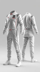 GKS-V2 White, Black and Red Custom Go Kart Racing Suit