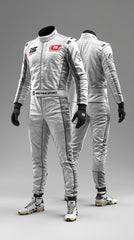 GKS-V2 White, Black and Red Custom Go Kart Racing Suit