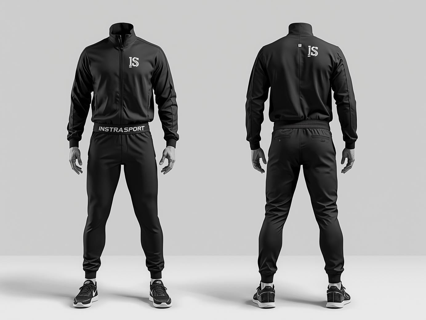 Men Track Suits  Black and Red