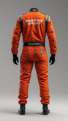 GKS-V2  Orange and Black Custom Go Kart Racing Suit