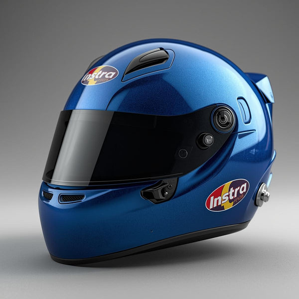 Blue and Black Karting Helmet