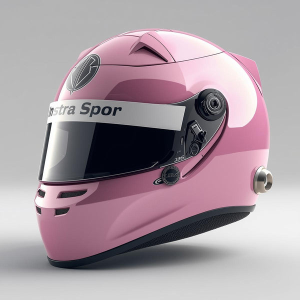 Pink and Black Girls Karting Helmet