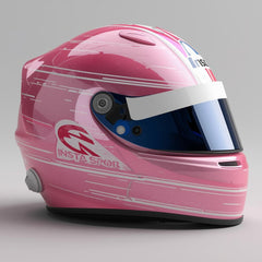 Pink and Black Girls Karting Helmet