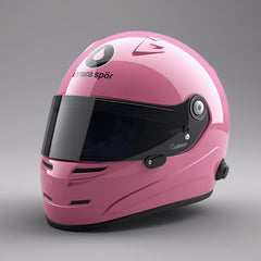 Pink and Black Girls Karting Helmet