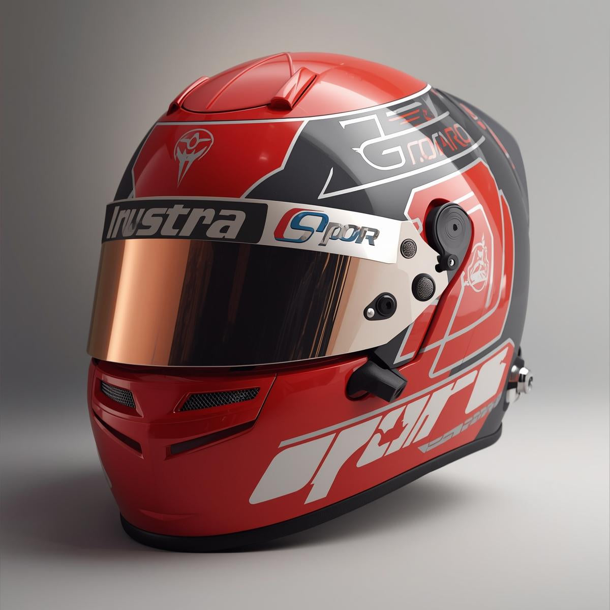 Red and Black Karting Helmet