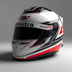 White and Black Karting Helmet