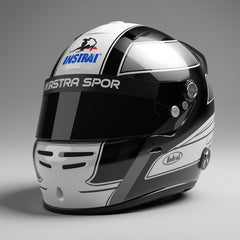 White and Black Karting Helmet