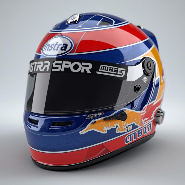 Red and Blue Karting Helmet