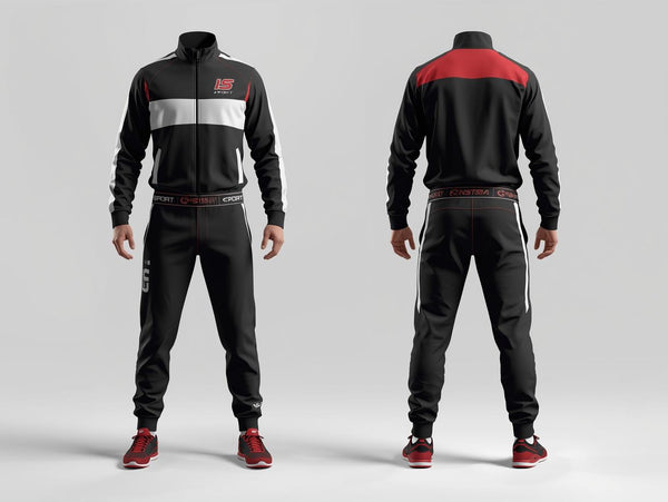 Men Track Suits  Black and Red
