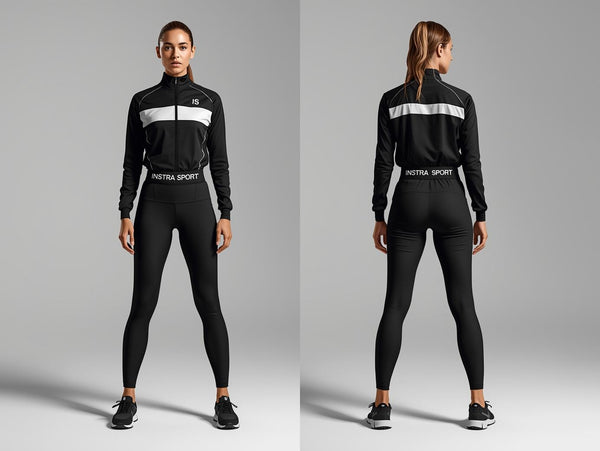 Women Track Suits Black and White