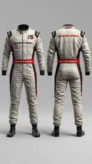 GKS V2  Gray and Black- Custom Go Kart Racing Suit